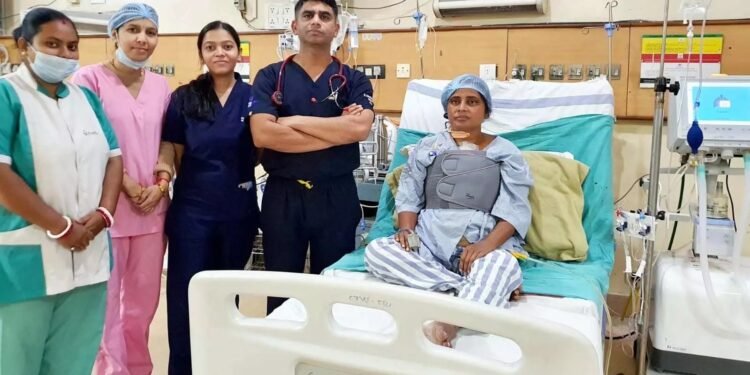 Successful open heart surgery of 50 year old woman under the leadership of Dr. Krishnakant Sahu