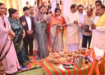 Bhoomi pujan of development and construction works worth Rs 3.30 crore was done in Jaijaipur of Sakti district.