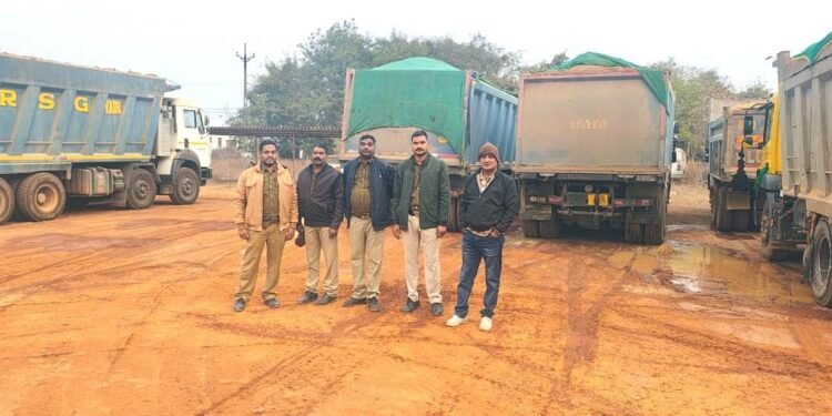 Major action against illegal sand transportation; 12 highway seized