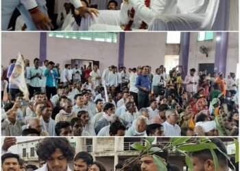 Guru Udit Muni Nam Saheb of Kabir sect reached Tilda, planted trees, large number of citizens attended