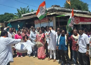 Congress's statewide protest against the arrest of Chaitanya Baghel