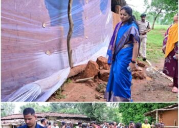 Minister Rajwada visited elephant affected areas Instructions given to provide immediate compensation to the affected families