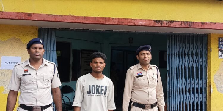 गांजा के साथ पकड़ा गया आरोपी