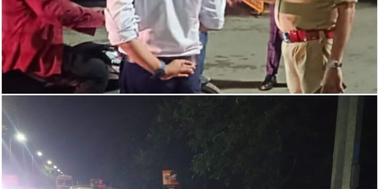 Raipur Police's campaign against drunk and driving late at night continues