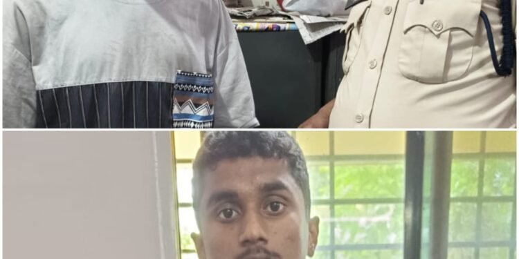 2 accused Nomit Patel, T. Om arrested with sharp knife