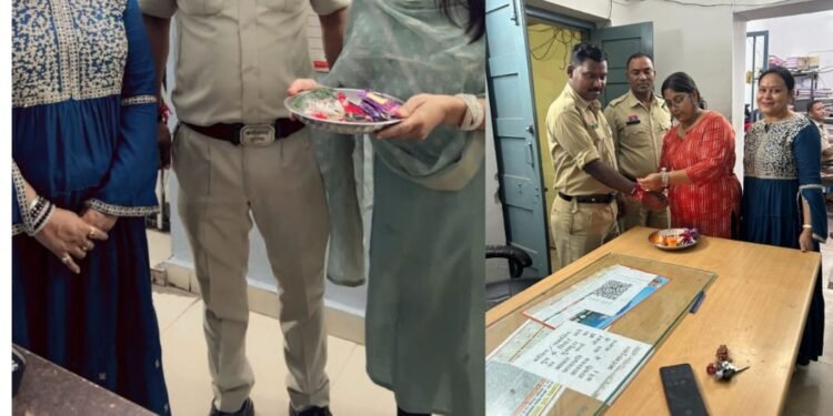 Maruti Foundation and Heritage India expressed respect by tying Rakhi to the police personnel, the soldiers said – this was an emotional moment for us