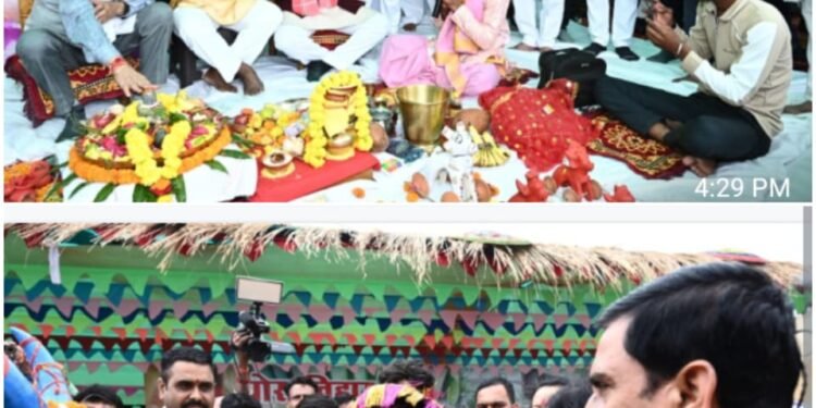 The traditional festival "Pora Tihar" was celebrated with great pomp at the Agriculture Minister's residence