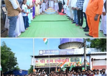 On the 79th anniversary of Independence Day, MLA Sahu hoisted the flag at various places in the city
