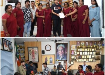 The MLA took a pledge on the suffering of the female cleaning workers of the health center, said- Our goal is to give dignity to every hand