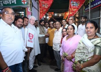 Guru Khuswant Saheb Ji celebrated “GST Savings Festival” with the business community in Arang.