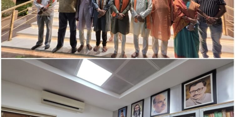 Writers reached the state BJP office, visited the Nanaji Deshmukh library