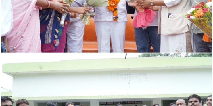 MLA Sahu gave a grand welcome to the newly appointed state president of BJP Scheduled Caste Front Dr. Sanam Jangde