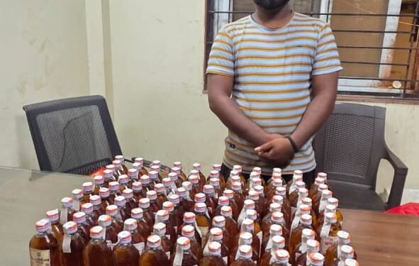 Accused Sahdev Jagat arrested with illegal liquor