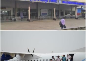 Bastar division is directly connected to big cities by regular air service