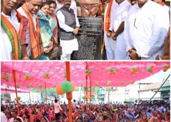 Announced nine and a half crore rupees for development works