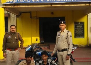 Police arrested two accused in a motorcycle theft case.