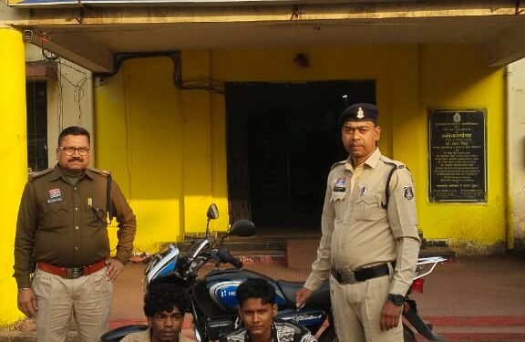 Police arrested two accused in a motorcycle theft case.