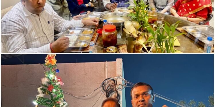 Social leaders, public representatives and journalists arrived to wish the Jogi family a Merry Christmas.