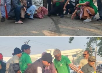 The Green Army continues its spirits on Day 3 – Remains of 25+ Durga and Ganesha tableaux removed from Maharajbandh Pond