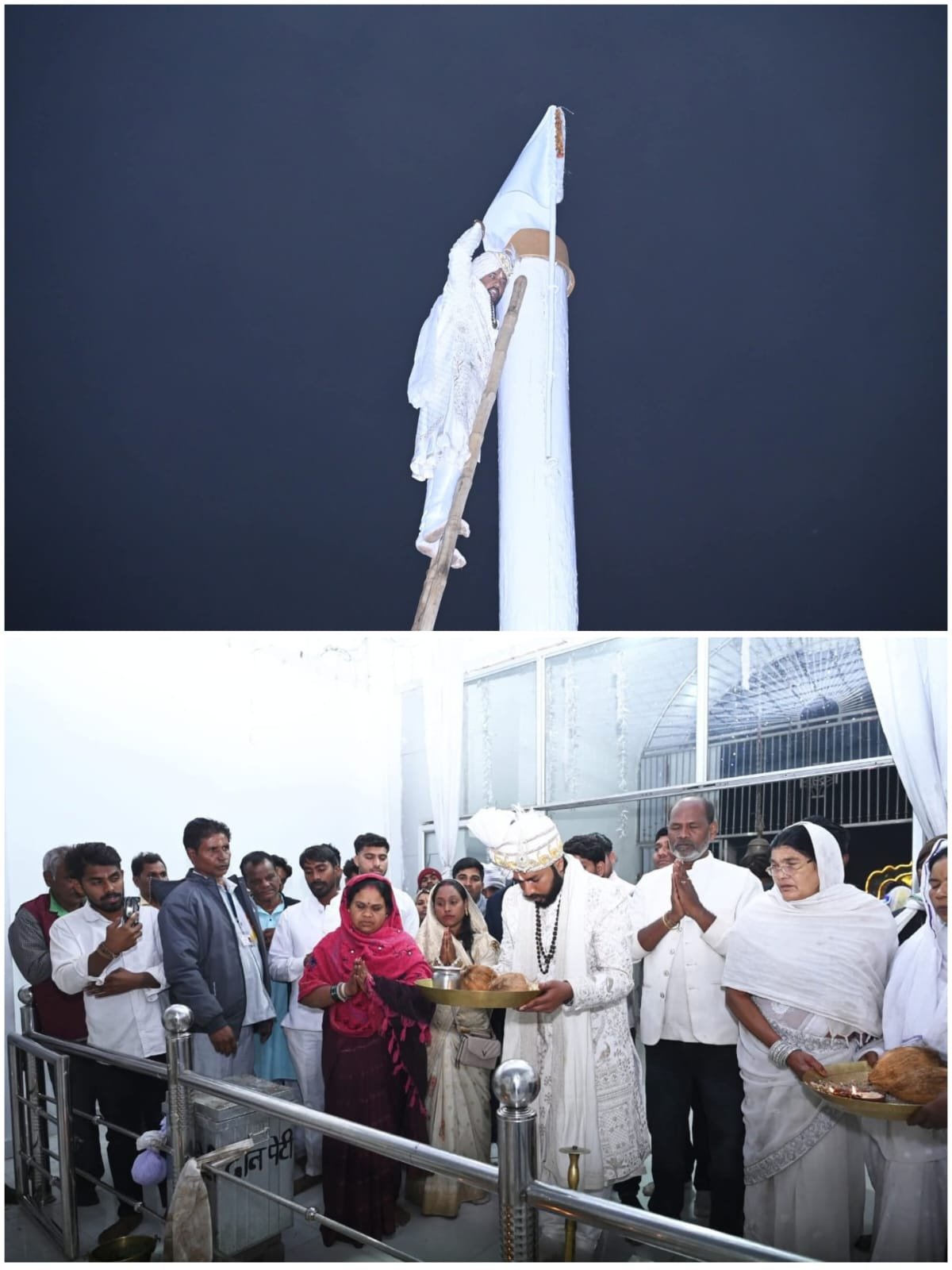 He himself climbed the 45 feet high Jaitkham and performed the Guru's duty, and the chant of 'Satnaam' resonated._Newsxpress