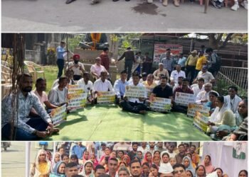 Congress organised symbolic road blockade across the state to extend the date of paddy procurement._Newsxpress