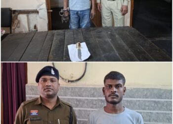 Accused Ronit Pandit arrested with a sharp knife