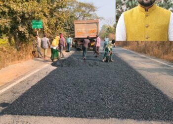Impact of the news: Repair work began on the Basna-Padampur road within three days of publication.