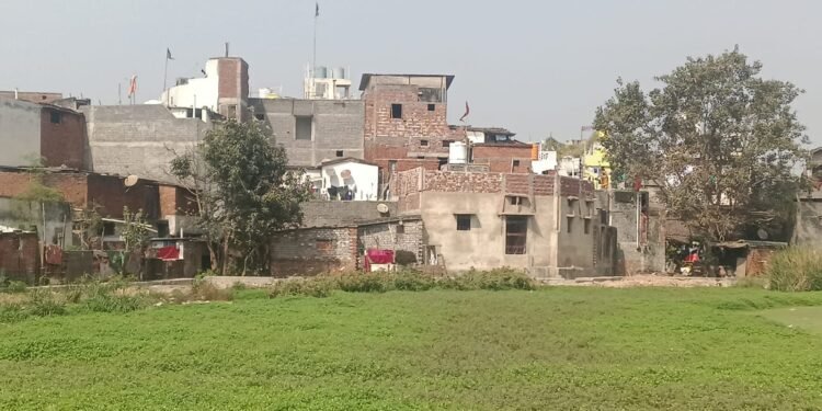 The Green Army raised its voice against the increasing encroachment on the Sarvodaya Pond. _Newsxpress