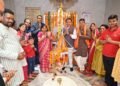 Devotional settlement on Mahashivratri: MLA Dr. Sampat Agarwal performed Maha Rudrabhishek with his family at Adi Yogi Shiv Temple.