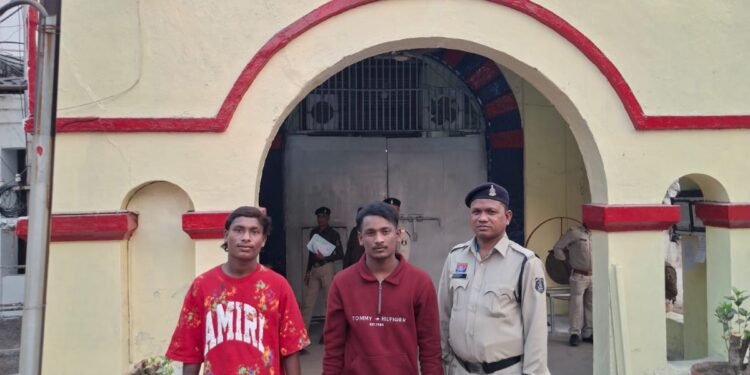 Two accused arrested for setting their own motorcycle on fire at a petrol pump