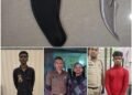 3 accused arrested for brandishing knives in different police station areas_Newsxpress