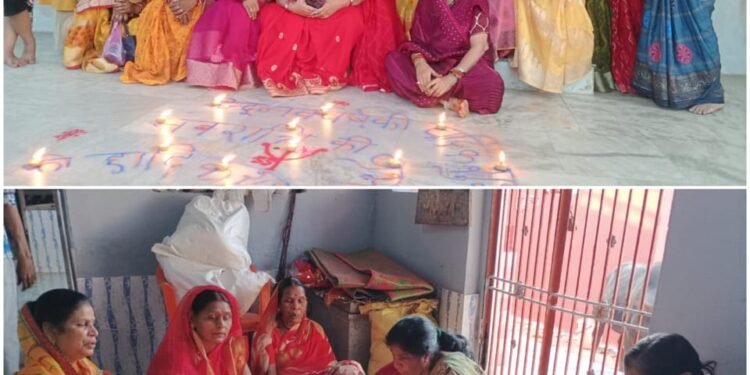 Hindu New Year was celebrated by decorating houses and temples with buntings and lamps.