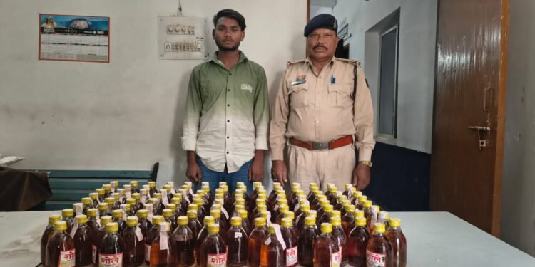 Accused Ishwar alias Bittu arrested with 120 quarters of illegal country liquor