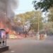 Monkeys set fire to Girodpuri Dham, burning a dozen shops to ashes.