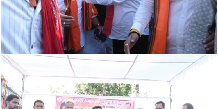 MLA Deepesh Sahu gave a grand welcome to Deputy Chief Minister and Home Minister Vijay Sharma