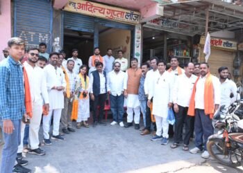 MLA Deepesh Sahu gave a grand welcome to Deputy Chief Minister Arun Sao, development works were discussed