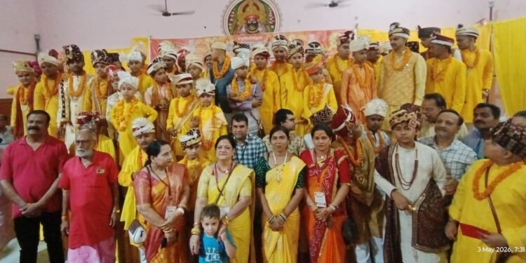 71 Brahmin boys wore the sacred thread as per the rituals - a grand event organised by the Samagra Brahmin Parishad Chhattisgarh.