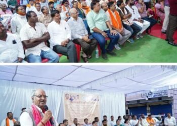 Development gains momentum: MP Brijmohan Agrawal performed the ground breaking ceremony and dedicated works worth over Rs 419 lakh.