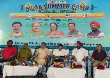 रायपुर। राजधानी रायपुर के मोती बाग चौक स्थित यूनियन क्लब द्वारा आयोजित मेगा समर कैम्प के 25 वर्ष पूर्ण होने के गौरवशाली अवसर पर उत्तर विधानसभा क्षेत्र के लोकप्रिय विधायक पुरन्दर मिश्रा विशेष रूप से शामिल हुए। इस अवस