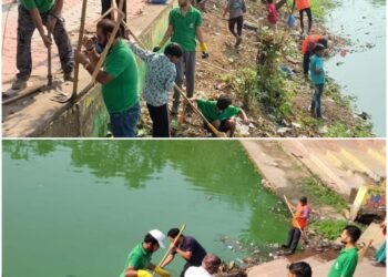 Green Army's mega campaign is going on continuously for 13 weeks, with increasing enthusiasm a huge crowd is gathering to save Gadhi Talab.