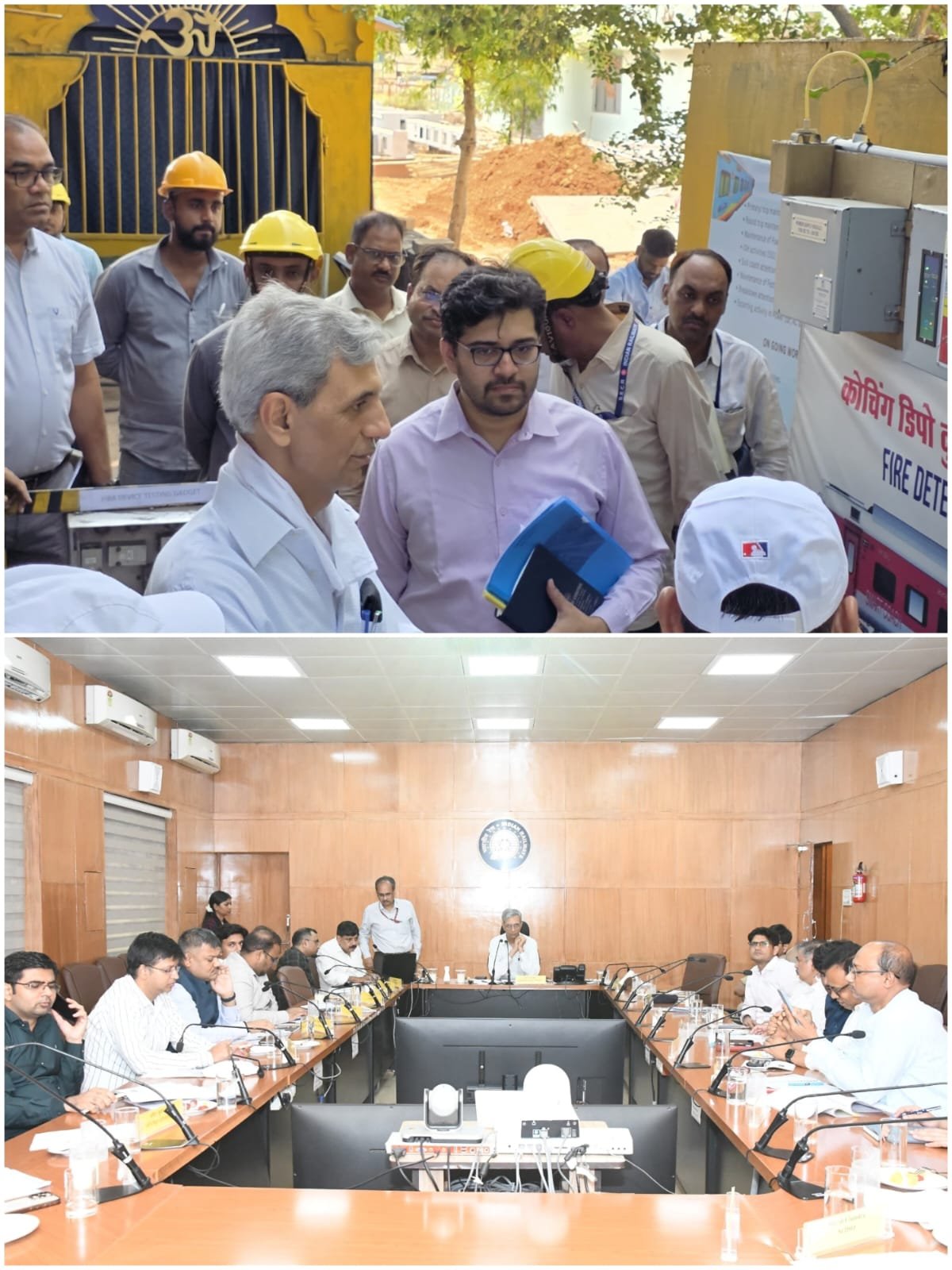Safety inspection of Raipur Railway Division by Shri Hitendra Malhotra, Director General (Safety), Railway Board.