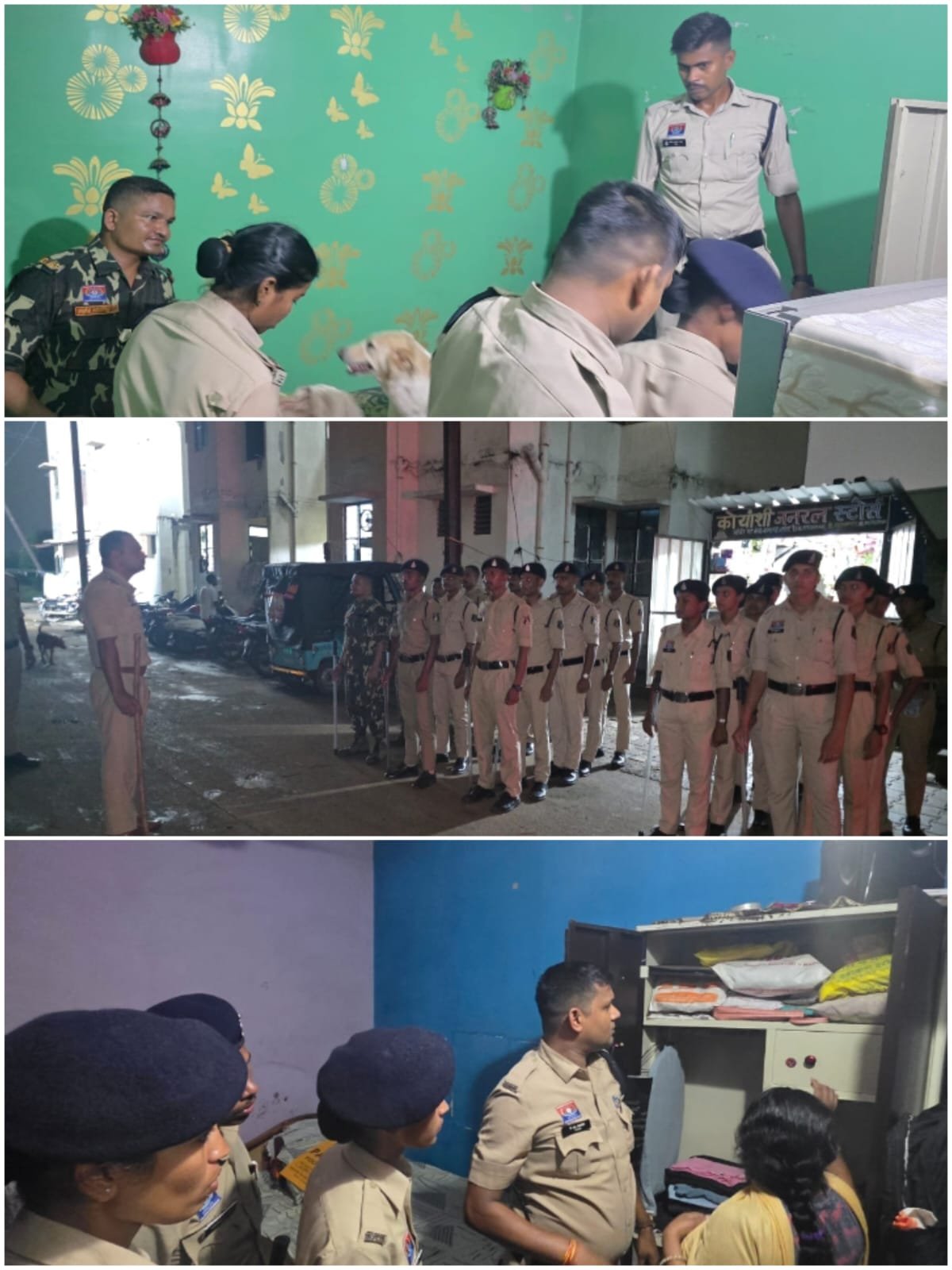 Comprehensive checking and verification drive at BSUP Colony, Labhandi, to strengthen crime control and security arrangements.