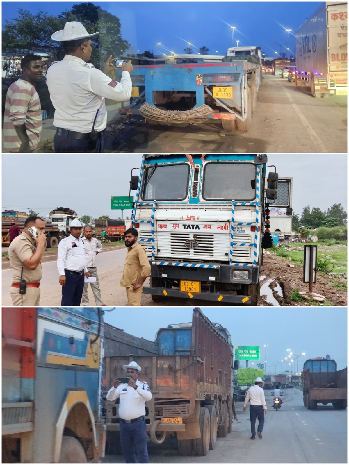 Joint operation by the Tatibandh and Aam Naka traffic police stations.