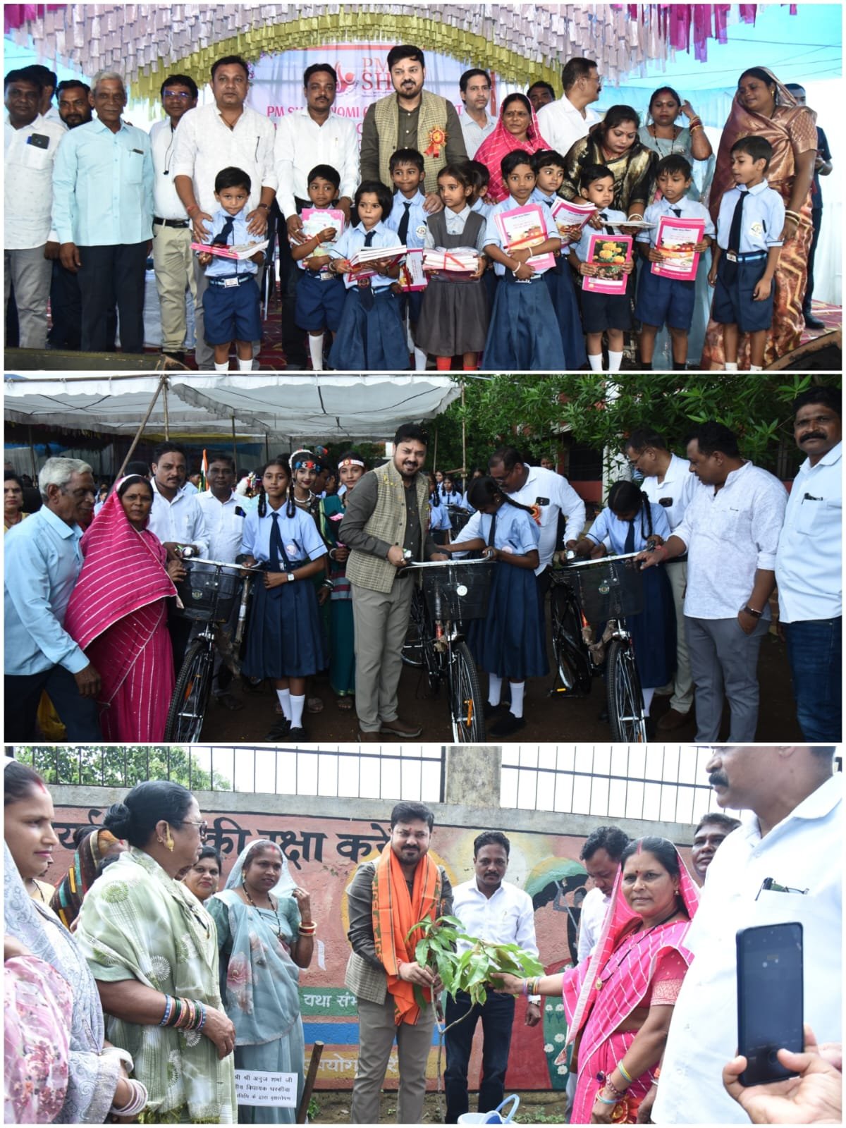 'Shala Pravesh Utsav' celebrated with great enthusiasm at PM SHRI Atmanand School, Kunra; MLA Anuj Sharma boosted the children's morale.