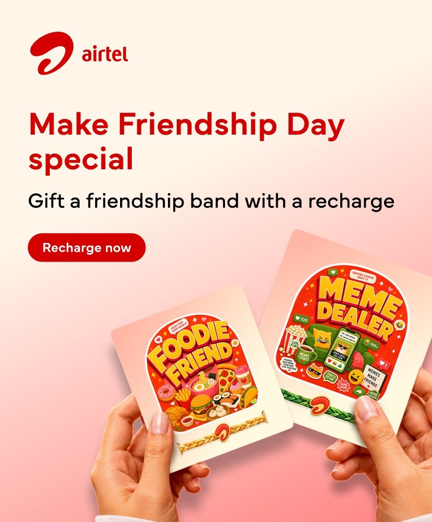 This Friendship Day, give your friends a digital friendship band with Airtel.