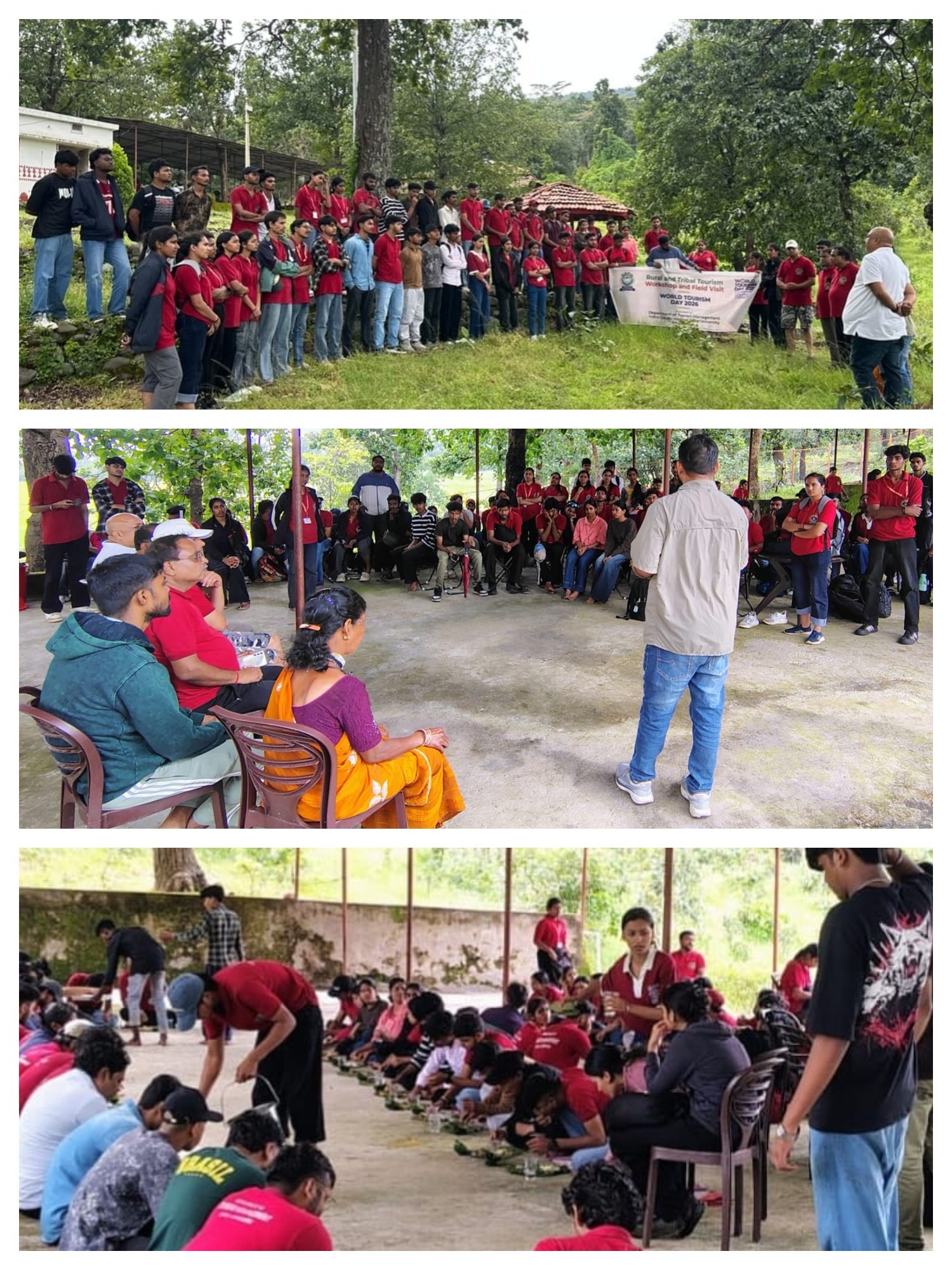 विश्व पर्यटन सप्ताह के तहत IGNTU के विद्यार्थियों ने जंगल, अमरावती गंगा और ‘माई का मंडप’ तक किया ट्रैकिंग अनुभव