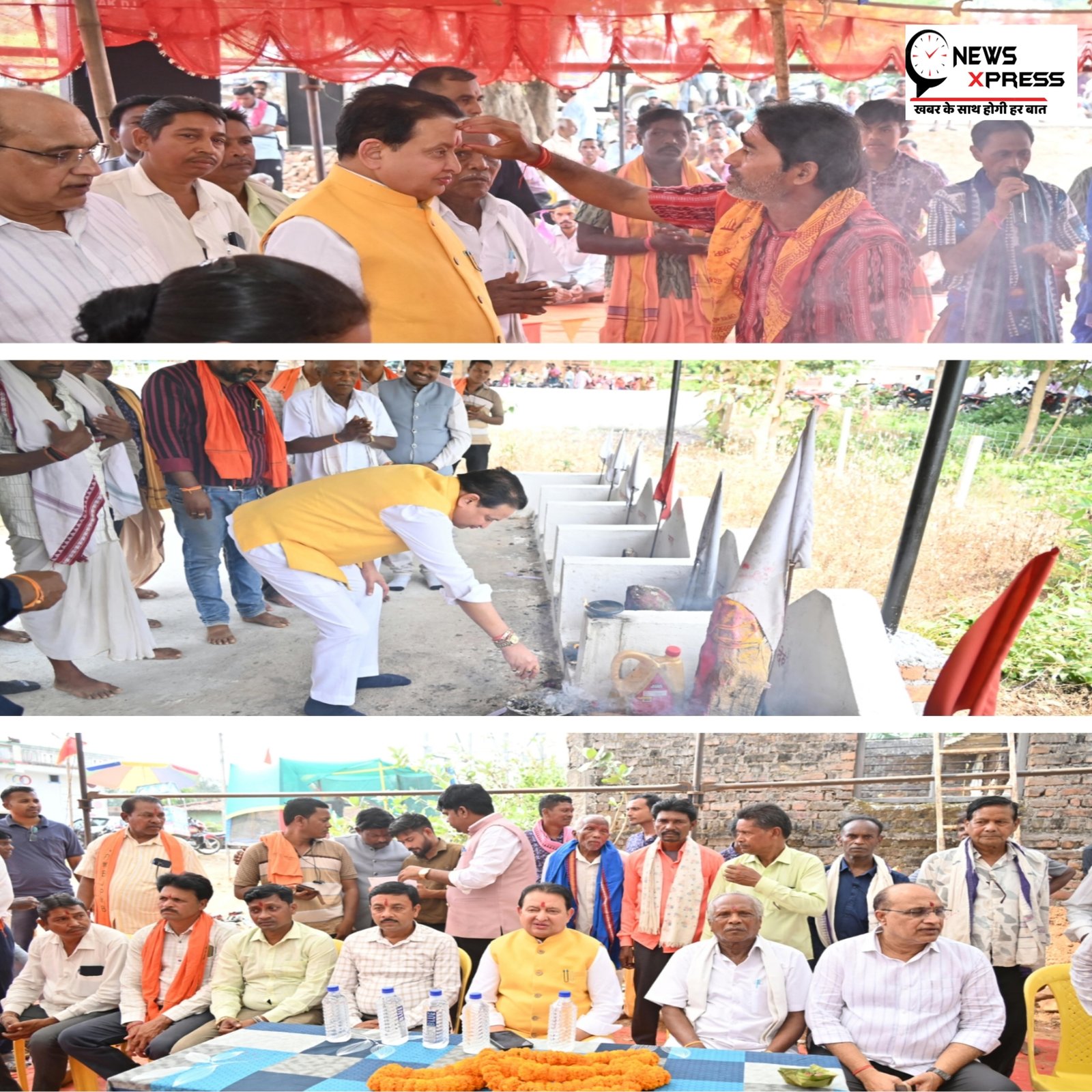 MLA डॉ. संपत अग्रवाल बड़े टेमरी के शारदीय नवरात्रि व संकीर्तन यज्ञ में हुए शामिल